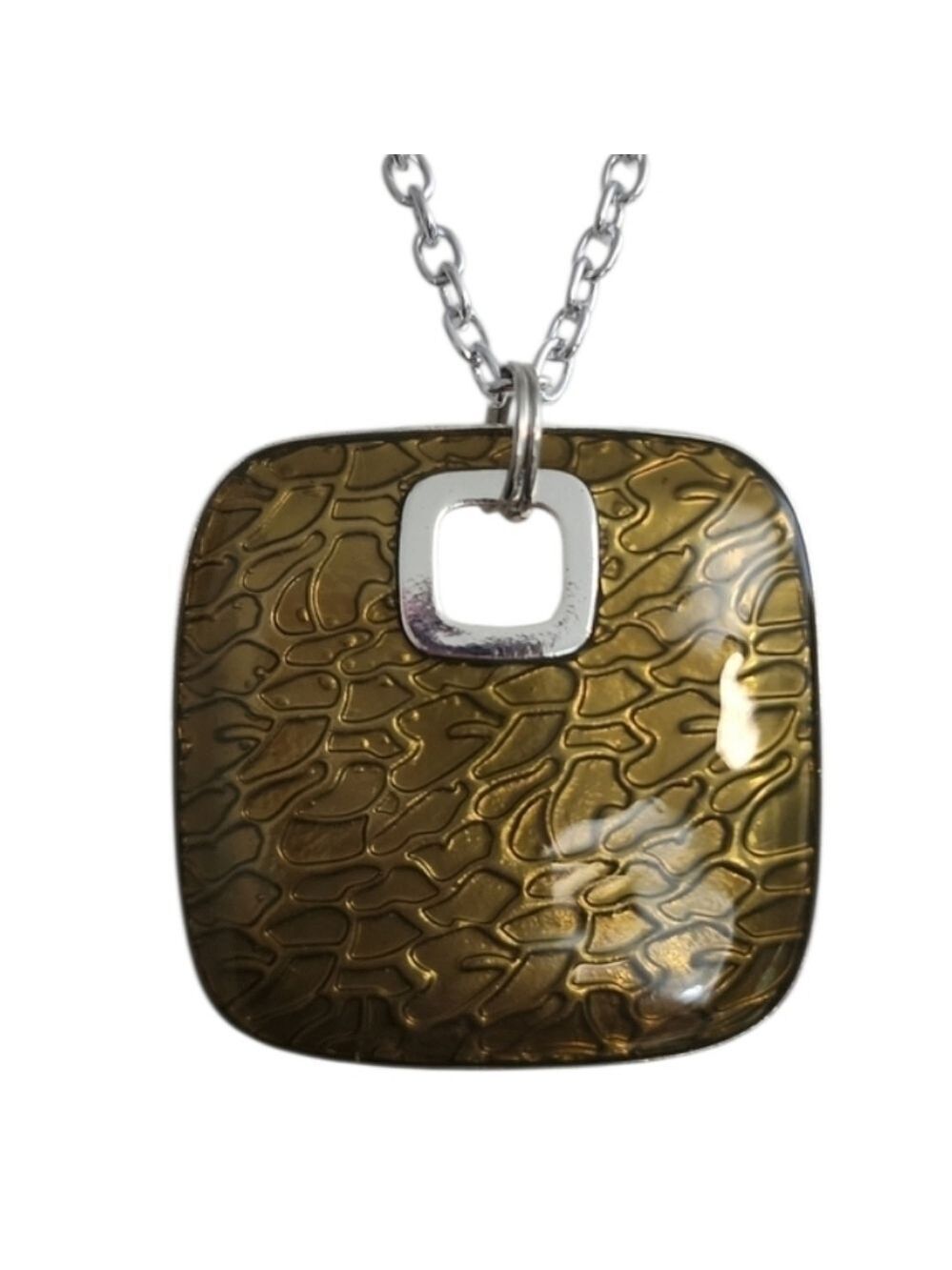 Elegant Gold and Silvertone Pendant Necklace